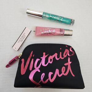 Victoria's secret makeup bag and gloss lot